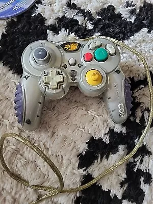 MadCatz Nintendo Gamecube Transparent Clear & Silver Wired Controller 5636 • $8.99