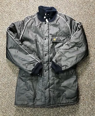 Vintage SAMCO Ski Snow Snowmobile Jacket Coat Black Grey Winter Mens L 70’s 80’s • $44