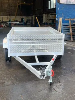 7x5 High Side Aluminum Box Trailer Free 1 Year Private Rego And Spare Wheel • $3100