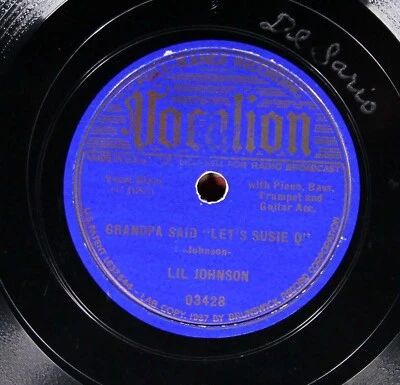 £16.21 • Buy Lil Johnson VOCALION 03428 V+  Grandpa Said, Let's  PREWAR BLUES / GOSPEL 78