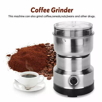 Electric Coffee Grinder Coffee Bean Nut Spice Milling Grinding Machine Blender • $13.69