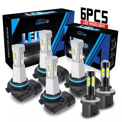 For Chevy Silverado 2500HD 2001-02 LED Headlight Hi/Low Beam+Fog Light Bulbs Kit • $44.99