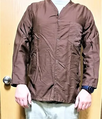 PPE Scrubs Jacket / Coat / Top Snap Down Brown NEW MILITARY ISSUE Medium  [I3S1] • $6.50