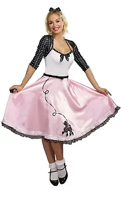 1950s Retro Poodle Skirt Rock Around The Clock Adult Costume Size Small • $49.95