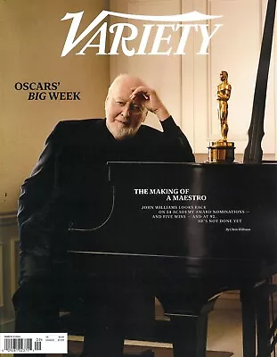 VARIETY MAGAZINE - MARCH 6 2024 - JOHN WILLIAMS (Cover) THE MAKER OF A MAESTRO • $17.99