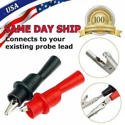 $4.95 • Buy Multimeter Test Leads For Fluke Meter Electrical Alligator Clip Probes