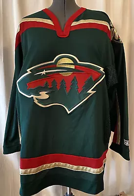 NHL MINNESOTA WILD CCM OFFICIALLY LICENSED EMBROIDERED JERSEY Adult Large. VGUC • $79