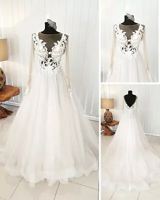 Wedding Dress Size 4/6 Ivory Over Nude Colour Gown • $149