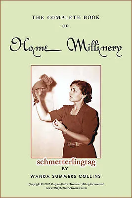 MILLINERY Hat Making Book COLLINS COMPLETE COURSE 1951 Post-WWII Millinery Text • $14.99
