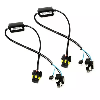 $6.49 • Buy 2x H4 9003 Easy Relay Harness Hi Lo Bi-Xenon HID Bulbs Wiring Controller Bixenon