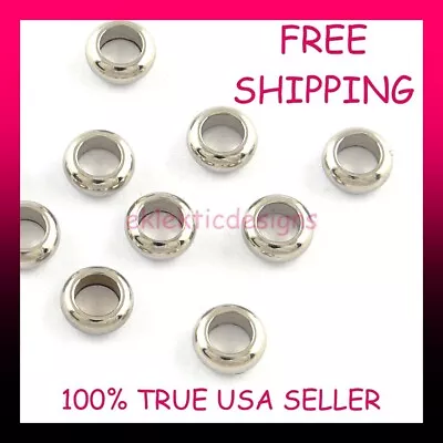 5mm X 2mm 10pcs 304 Stainless Steel 3mm Hole Donut Disc Spacer Beads FREE SHIP • $2.99