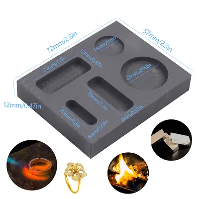 5 IN 1 Graphite Ingot Mold Mould Jewelry Tool Kit For Gold Metal Melting Casting • $14.95