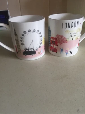 £16.99 • Buy BNWT  Set Of Two M&S 'London' Bone China Mug