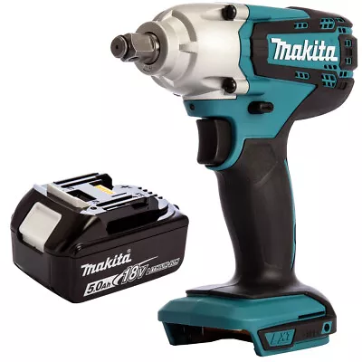 Makita DTW190Z 18V LXT Cordless 1/2  Square Impact Wrench With 1 X 5.0Ah Battery • £182