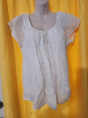 Madison Marcus White Lined Lace Baby Girl Top Size Medium NWD • $24.88