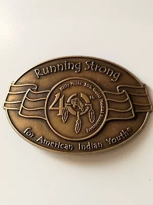 Billy Mills 10k Gold Medal Tokyo 64 40th Anniversary Running Strong Belt Buckle • $10