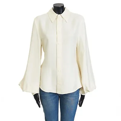 BOTTEGA VENETA 1300$ Shirt - Flared Sleeves Fluid Twill Silk Blend • $517.50