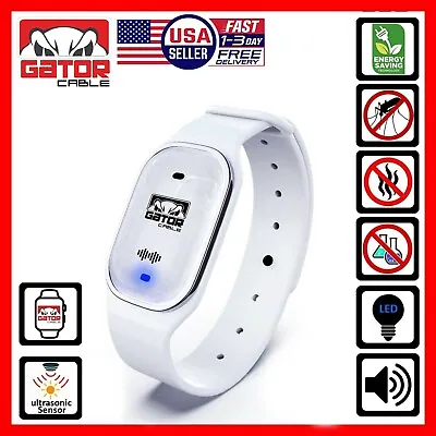Ultrasonic Anti Mosquito Insect Pest Bugs Repellent Repeller Wrist Bracelet Band • $7.99