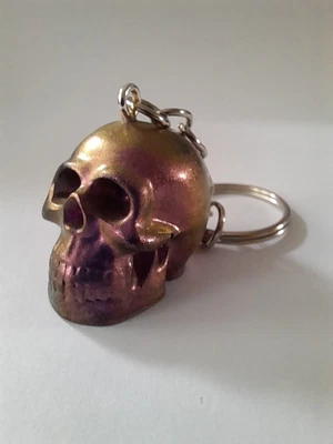 £5.95 • Buy Resin Skull Keyring/Charm, Colour Shifting Surface (Champagne)