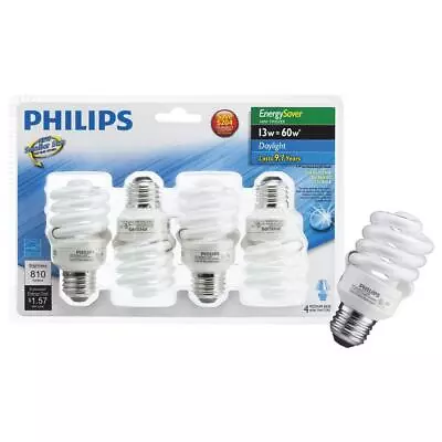 4pk 13w T2 Cfl Bulb Single PartNo 420208 By PHILIPS LIGHTING CO • $22.92