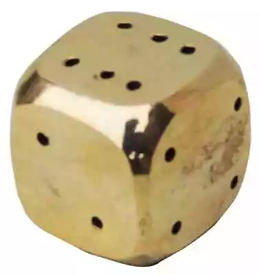 Brass Dice Vintage Solid Cube Pasa 1.5*1.5*1.5 Inch • $19.57