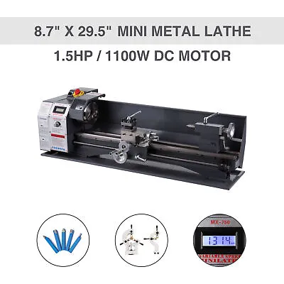 Upgraded 1.5HP 1100W DC 8.7  × 29.5  Mini Metal Lathe Bench Top Milling 5 Tools • $1241.60