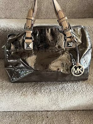 Michael Kors Medium Grayson Monogram Satchel Nickel • $60