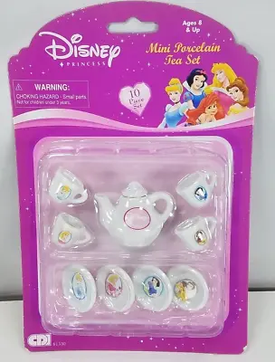 Disney Princess 10 Pc Mini Porcelain Tea Set --2005--New & Sealed In Box! • $19.99