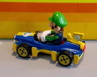 2018 Hot Wheels Diecast Nintendo Mario Kart Luigi Mach 8 Racer Loose Vg • $3.99