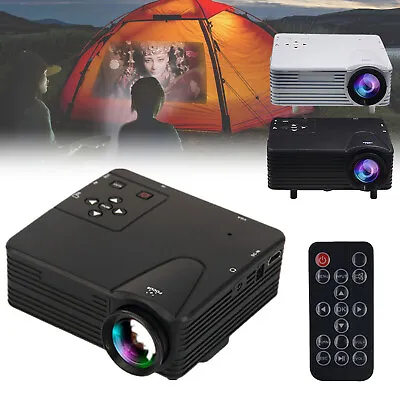 1080p Mini LED Projector Home Theater Cinema Player HD Multimedia AV VGA USB • $45.11
