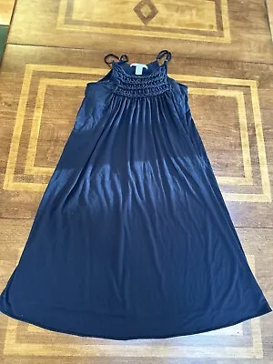 Victoria’s Secret Navy Blue Braided Sleeveless Bra Top Boho Midi Dress Sz Medium • $15