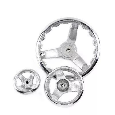 3  - 8  Round Iron Hand Wheel For Milling Machine Lathe Chrome Plated Handwheel • $7.35