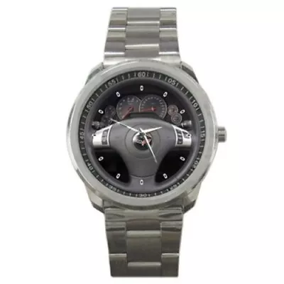 HOT! New Rare Chevrolet Corvette Steering Wheel SPORT METAL WATCH • $24.99