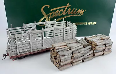 BACHMANN SPECTRUM PULP WOOD CAR W/LOAD WEATHERED VERY GOOD BOXED On30 SCALE(FC) • $45.44