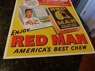 RED MAN TOBACCO POSTER Sign Paper 11  X 15.5  Mancave • $50