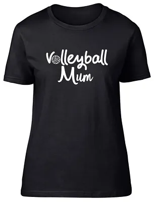 Volleyball Mum Fitted Womens Ladies T Shirt • $11.35