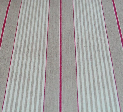 £9.50 • Buy  French Ticking Machine Washable Oilcloth Vintage Red Striped Linen Table Cloth