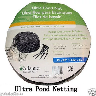 Net/Netting/cover 15x20 -fall-leaf-barrier-mesh-shade-pond-pool-sturdy-strong • $53.07