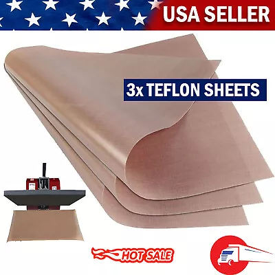 3x Teflon Transfer Sheets For Heat Press Non Stick Iron Resistant Reusable Craft • $7.99