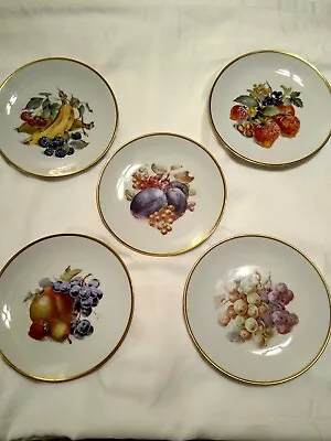 Five Vintage Eschenbach Baronet China 7.75  Fruit Plates W/ Gold Trim • $50