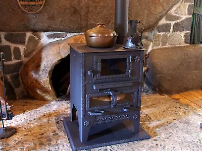 Fireplace Stove With Oven Cast Iron Survival Stove Cooker Stove Oven Stove • $1650