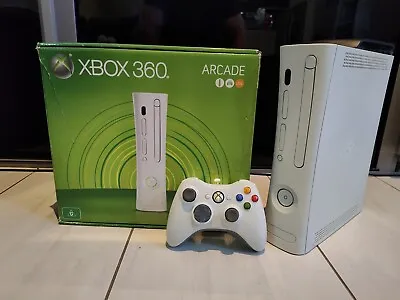 Microsoft Xbox 360 White Jasper Arcade 120gb On NXE Dashboard - Rare • $191.99