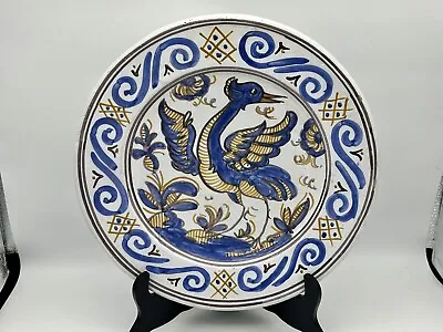 Vtg 11” MAJOLICA Faience Cuenco Vendimia  Spain Hand Painted Pottery Plate • $37.50