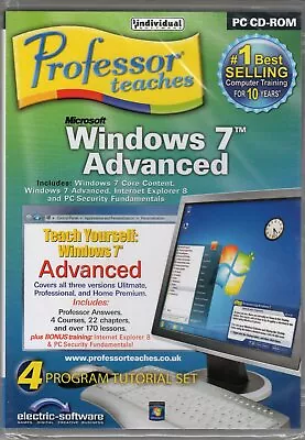 PROFESSOR TEACHES WINDOWS 7  Brand New PC Software • $8.99