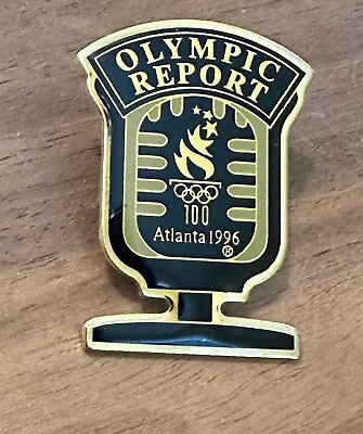 Atlanta 1996 Olympic Report Microphone Olympic Media Pin • $5