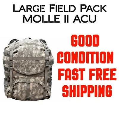 Backpack USGI Military Rucksacks Large Field Pack MOLLE II ACU Modular GC • $24.99