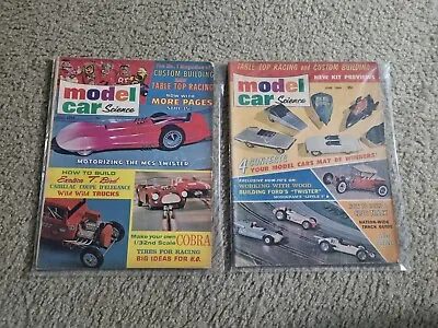 Model Car Science Magazine June & July 1964 Slot Cars - Used - 2 Pcs. Lot D • $12