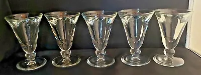 La Rochere Capitole 5 Aperitif Wine Glasses Blown Glass Crafted France 4 1/2   • $45