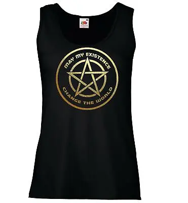 Ladies May My Existence Change The World Witch Pentagram Witchcraft Vest • £10.95