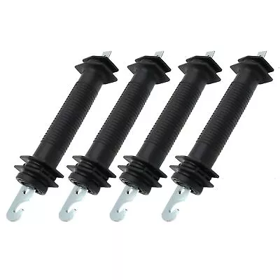 4 Pcs Heavy Duty Electric Fence Gate Handle Black With Insulators With Spring • $18.34